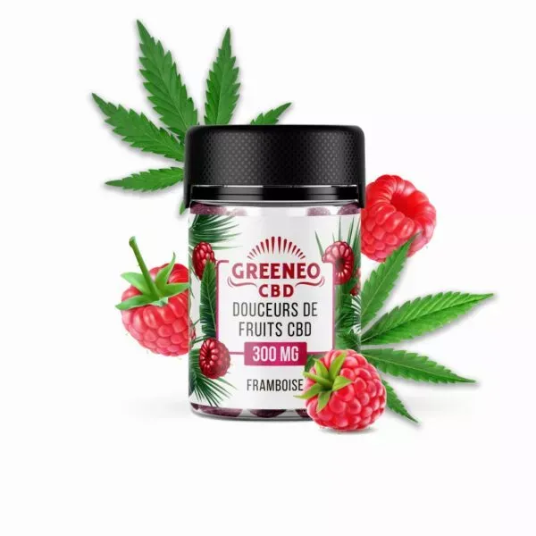 Bonbons CBD Douceurs De Fruits Framboise x30 - GREENEO