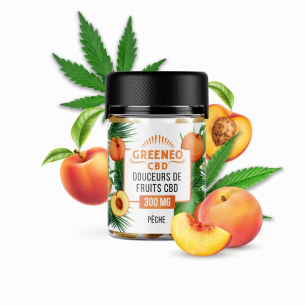 Bonbons CBD Douceurs De Fruits Pêche x30 - GREENEO