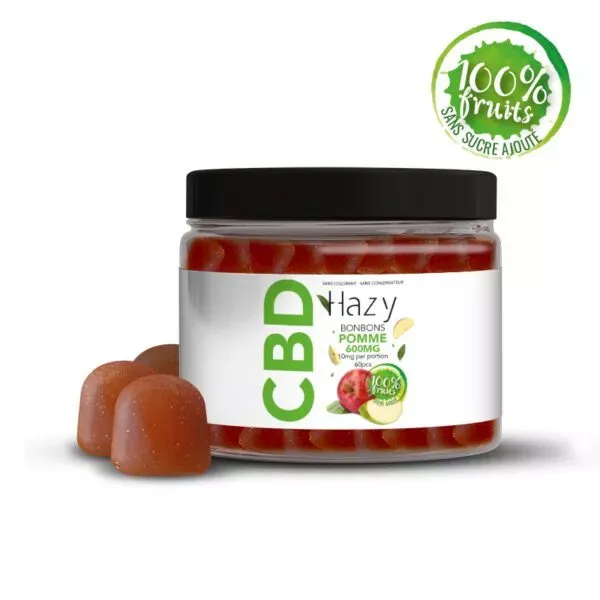 Bonbons CBD Pomme 100% Fruits - HAZY