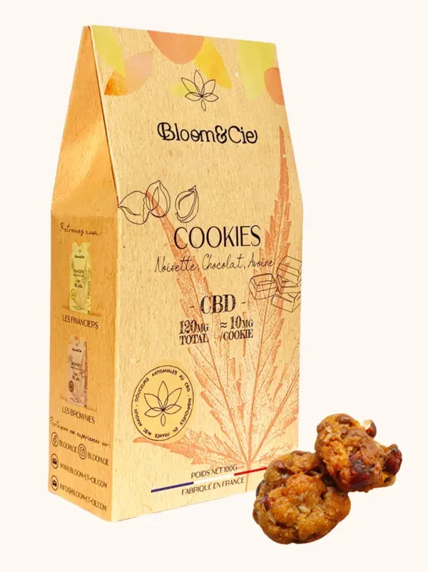 Cookies CBD Noisettes Chocolat Avoine - BLOOM&CIE