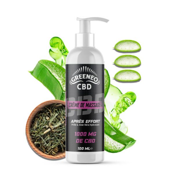 Crème de Massage CBD Après Effort 100ml - GREENEO