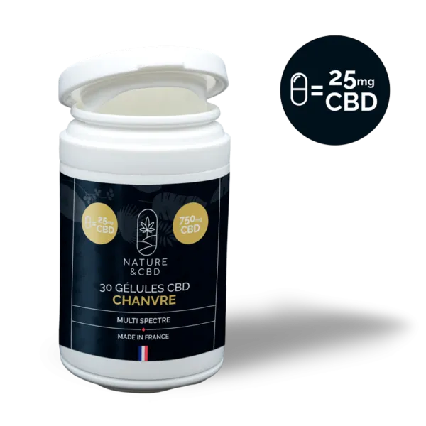 Gélules CBD au Chanvre 25mg - NATURE & CBD