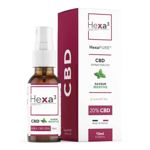 Huile MCT CBD 20% Menthe 10ml - Spray - HEXA3