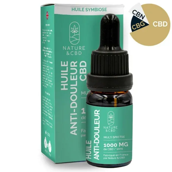 Huile CBD 20% Multi Spectre Anti-Douleurs Symbiose 10mL - NATURE & CBD