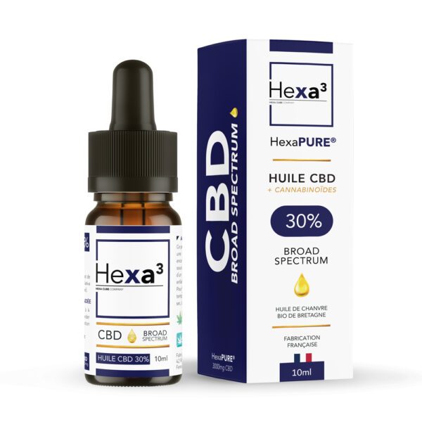 Huile CBD 30% Broad Spectrum Bio 10ml - HEXA3