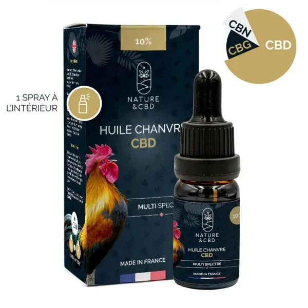 Huile CBD Chanvre 10 % Full Spectrum 10mL - NATURE & CBD