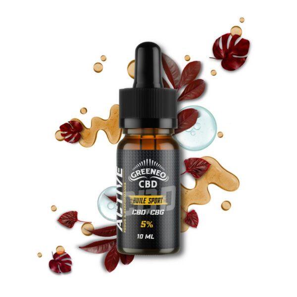 Huile CBD CBG 05% Sport 10mL - GREENEO