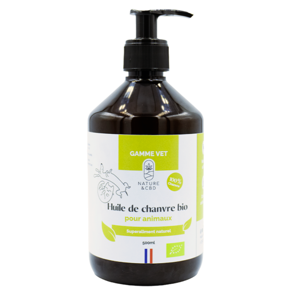 Huile de Chanvre Bio Animaux 500ml - NATURE & CBD