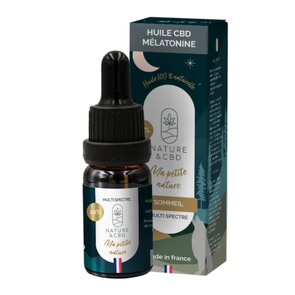 Huile CBD 10% Multi Spectre Mélatonine Sommeil 10ml - NATURE & CBD