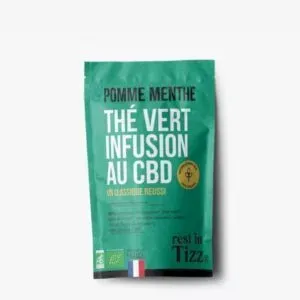 Infusion bio au CBD pomme menthe Rest In Tizz pas cher