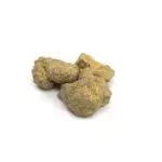 Moonrock doré, cœur résineux et enrobé de poudre d'or riche en CBD.