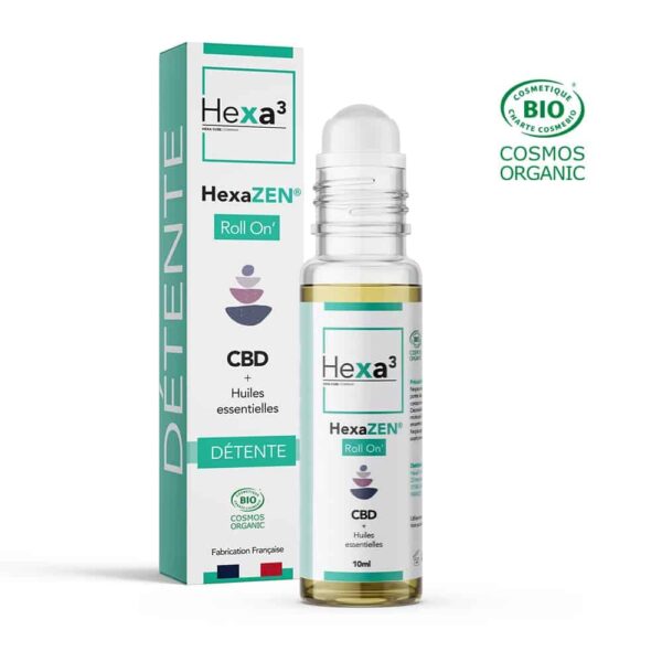 Roll-on CBD Huiles Essentielles Bio Détente 10ml - HEXA3