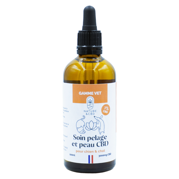 Soin Pelage et Peau CBD 3% Chien et Chat 100ml - NATURE & CBD