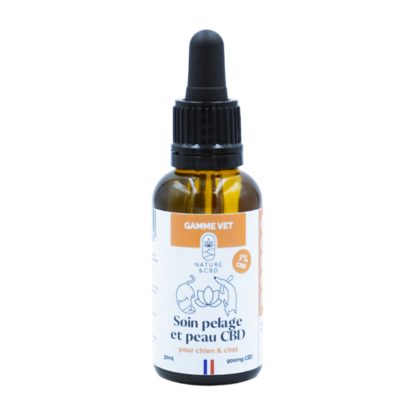 Soin Pelage et Peau CBD 3% Chien et Chat 30ml - NATURE & CBD